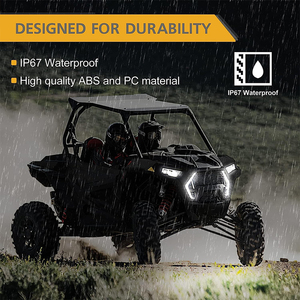 UTVLEDファンライトストリートリーガルターンシグナルライトキットデイタイムランニングライト2019-2020 Polaris RZR XP 1000と互換性があります