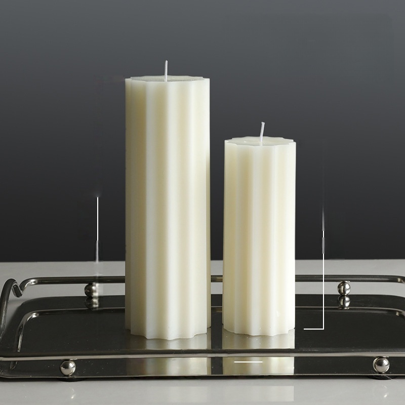 Small Origami Flat-Top 3D Candle Set (2 Pieces)