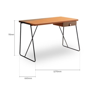 Mesa de estudio de diseño Simple, mueble de madera de nogal con cajón para el hogar y la Oficina - Product Image 6