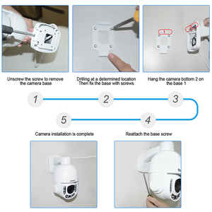 JideTech 8MP PTZ安全摄像机，带5倍变焦H.265/H.264夜视红外闭路电视IP户外人体运动跟踪内置扬声器 - Product Image 3