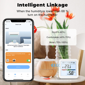 El detector de temperatura y humedad Tuya Wifi con funciones de retroiluminación funciona con Google Home Yandex Alice Voice Control - Product Image 4