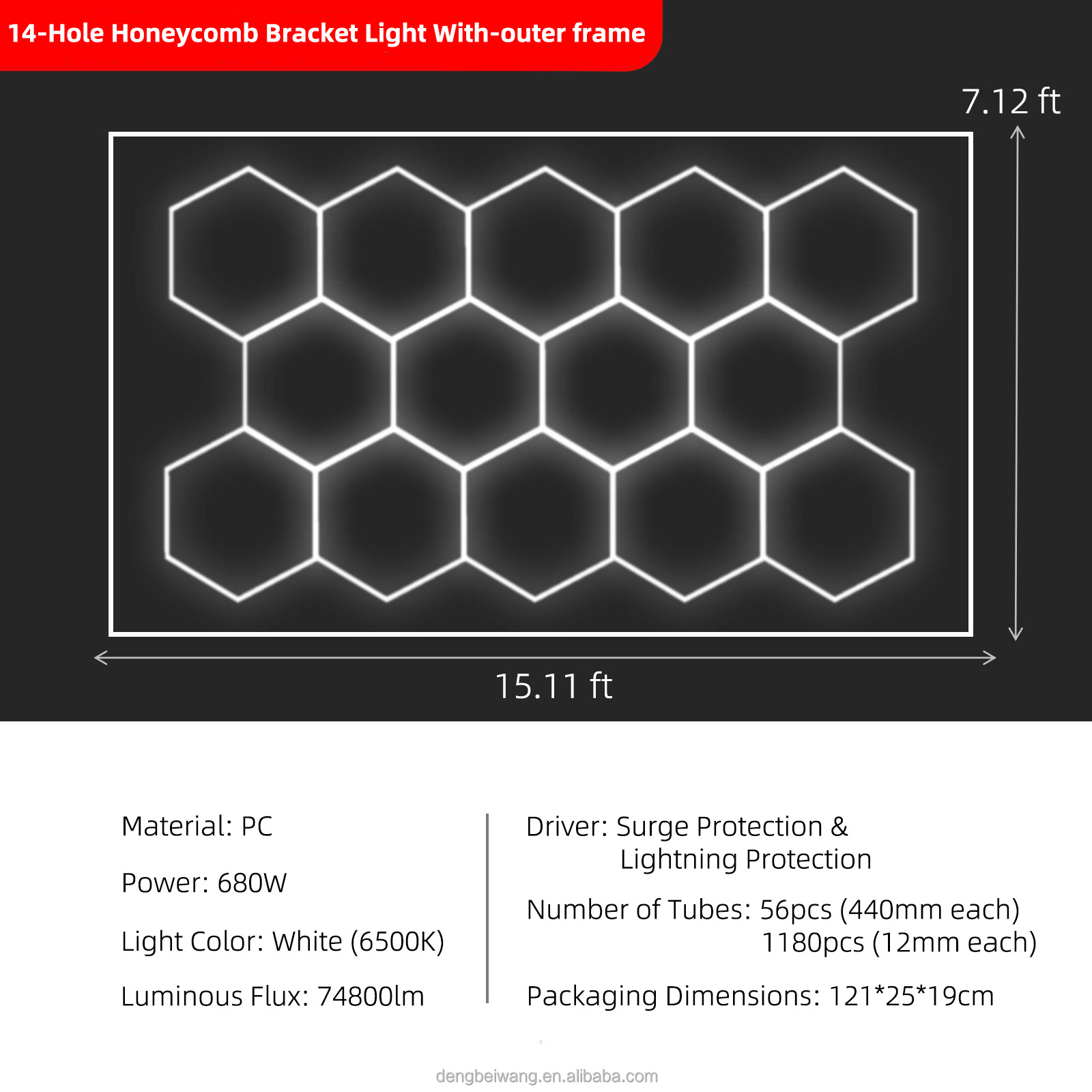 Lampe de nid d'abeilles la plus vendue de 14 trous
