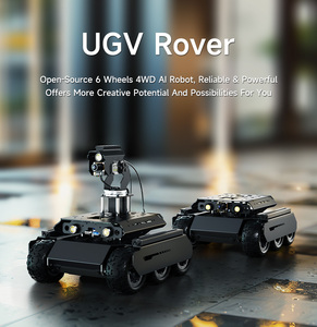 UGV Rover Open-Source 6-Rad 4-Rad-KI-Roboter, zweiere Steuerungen, vollmetall-Karosserie, Computer Vision geeignet für Raspberry Pi 4B - Product Image 3