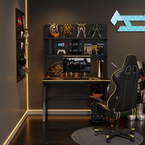 Mesa de Juegos de ordenador PC con marco de metal de altura ajustable, muebles de oficina para el hogar, mesa de juegos con diseño cómodo - Product Image 5
