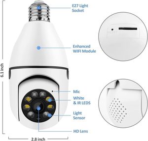 1080P3MPナイトビジョン5gワイヤレスPTZ電球カム自動追跡360度Wifi隠しCctvセキュリティカメラ電球 - Product Image 5