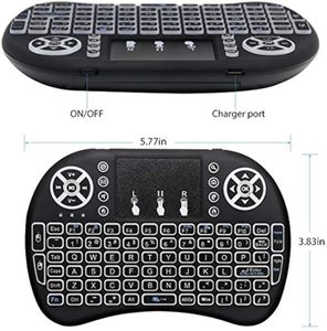 Wireless RGB Mini tastiera telecomando Touchpad Mouse Combo impermeabile per Android TV Box Smart TV OS USB PC finestre Computer - Product Image 5