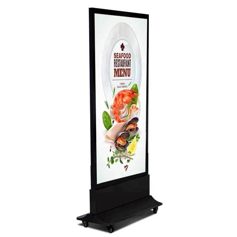 No MOQ customized free standing advertising magnetic LED sign menu board lightbox frame display 60x160 80x180