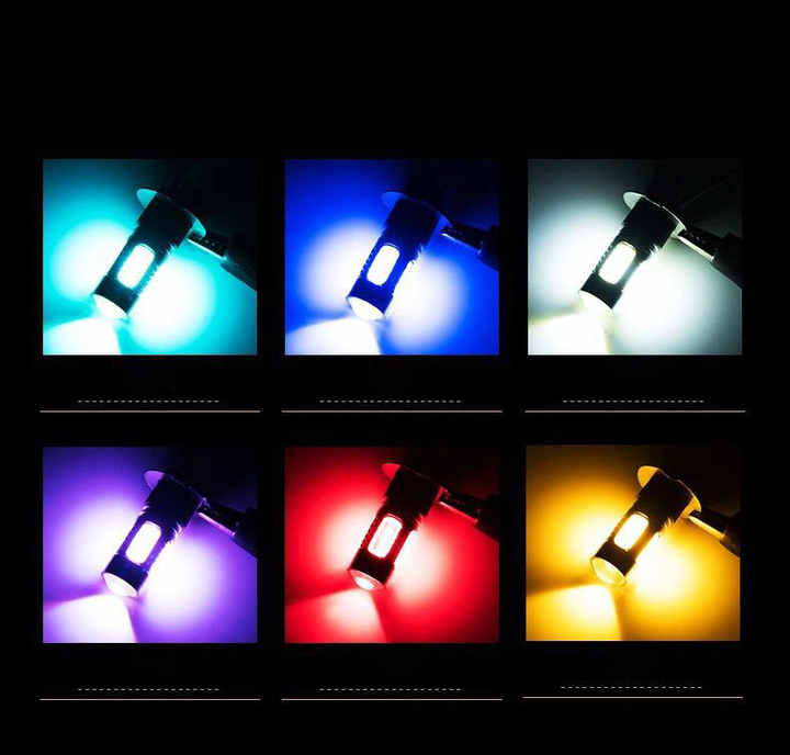 H3 LED Scheinwerfer Auto Nebels chein werfer LKW Lampen Auto fahren Lauflampen 7,5 W 24V Cob Chips mit Linse
