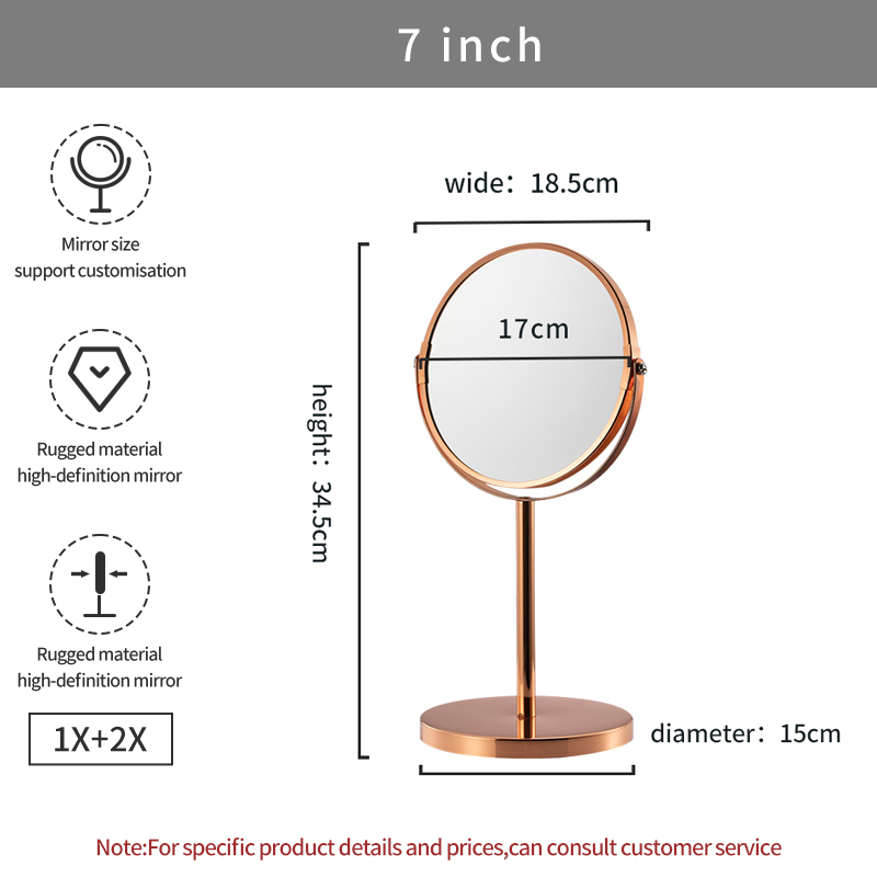 7inch 104F Rose gold plating, 1X+2X