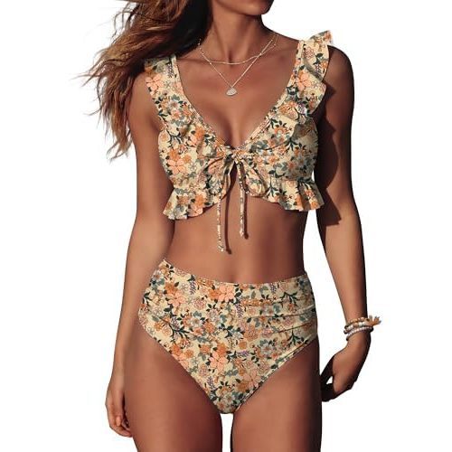 Blue Orange Floral