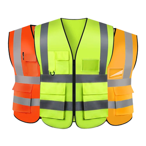Giá Rẻ Polyester Giao Thông Làm Việc An Ninh Áo Khoác Hi VIS Phản Quang An Toàn Vest Quần Áo Với Biểu Tượng Tùy Chỉnh - Product Image 4