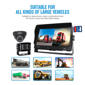10.1inch Vehicle Bus Truck Car Monitor Split Screen Quad Image Recording Monitor Vehicle AHD <strong>Display</strong> Monitor - Product Image 2