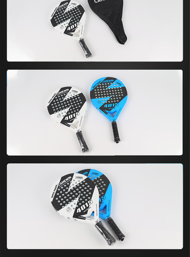 Lightweight tennis paddle factory-made with expert carbon fiber