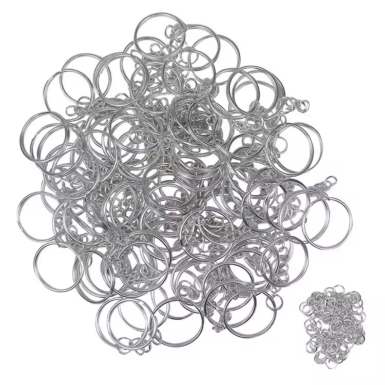 Porte-clés lisse de 25 mm avec boucle de chaîne