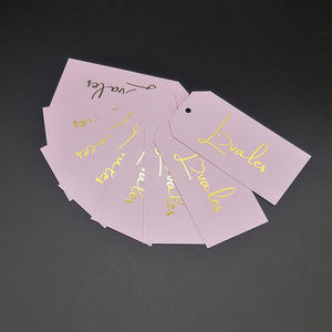 Hi chất lượng quyến rũ Thiết kế quần áo hangtag treo Tag cho may mặc lá vàng name tag - Product Image 4