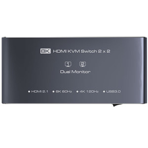 KVMスイッチ3モニター2コンピューターHDMI8K60Hz 2コンピューター共有トリプルモニターと4 USBデバイスサポート拡張 - Product Image 3