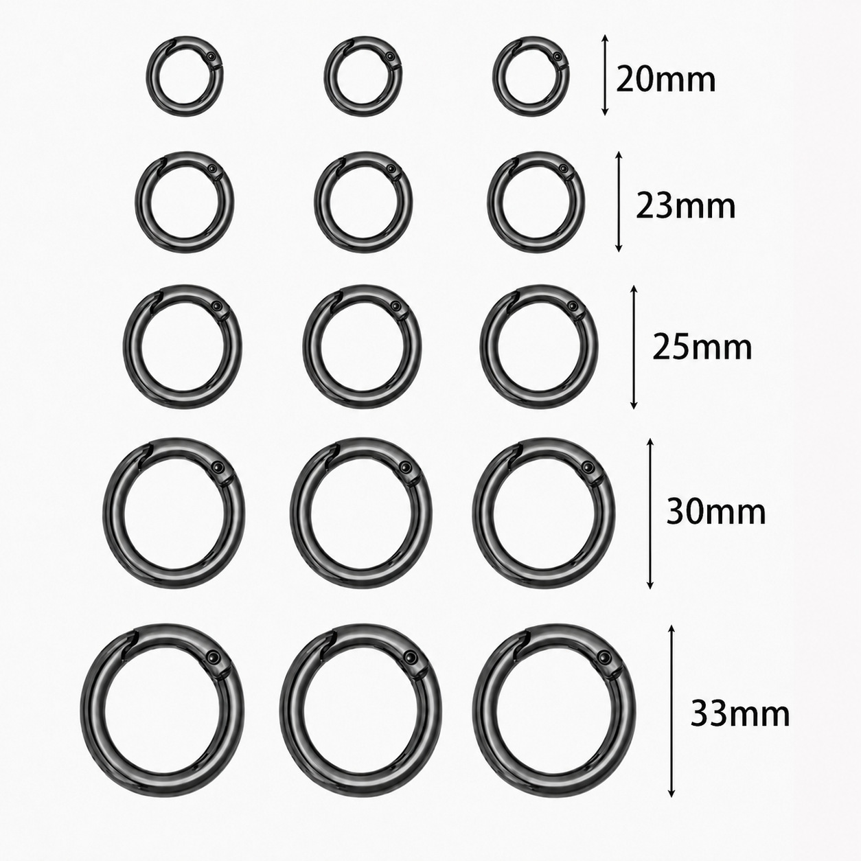 Anillo de Conexión de 20mm, Color Negro Gunmetal