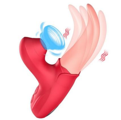 tongue-licking + suction