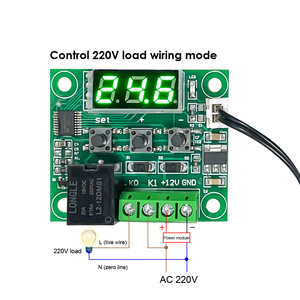 W1209 DC 5V 12V 24V Calor Temperatura fría Termostato Interruptor de control de temperatura Controlador Termómetro Thermo NTC Sensor - Product Image 6