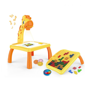 High Quality Drawing Board Intelligent Projection Painting Machine Kids <strong>Art</strong> Drawing Board LED Projector Table Toy