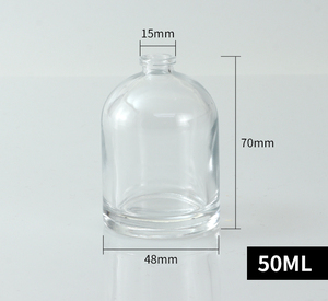 Wholesale Empty Cylinder 30ml 50ml 100ml Transparent Glass <strong>Oval</strong> <strong>Perfume</strong> Bottles with Cap with Box - Product Image 5