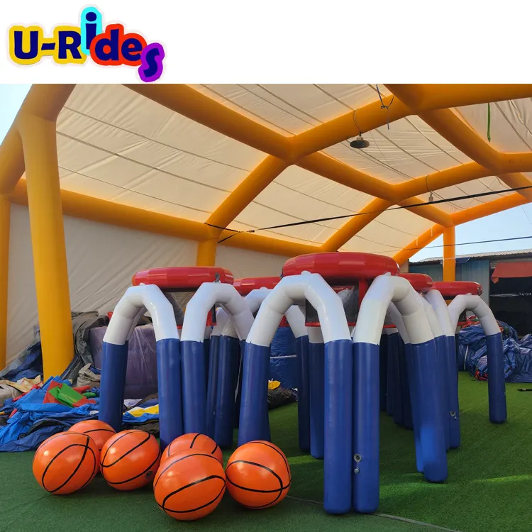 Precios DE FÁBRICA DE China, juego popular, juego de lanzamiento gigante, divertido aro de baloncesto inflable para niños y adultos