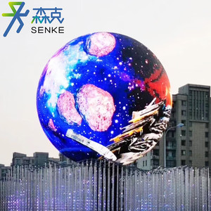 P1.8 P1.9 P2 P2.5 P3 P4 led topu küre ekran yuvarlak kapalı açık düzensiz şekilli küresel video 3d led ekran top - Product Image 3