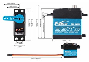 FT5330M 35kg High Torque Steel Gear Servo <strong>Arduino</strong> Servo for Robotic DIY, RC Car (<strong>Control</strong> Angle 180)toy Robots, Industrial Robot