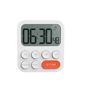 Timer da tavolo con funzione di reimpostazione con clic a doppia temporizzazione Display LCD a tempo regolabile 1H/5M/1H/1S prese per misurare gli strumenti di analisi - Product Image 1
