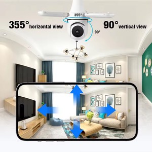 E27无线360 Ip灯泡凸轮无线网络ip摄像机，带1080P灯安全双向语音高清彩色夜视摄像机 - Product Image 5