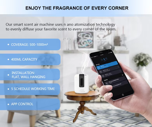 Difusor de nebulizador de aceite esencial sin agua con control de temporizador inteligente de aerosol de alcohol inteligente personalizado para oficina de hotel en casa