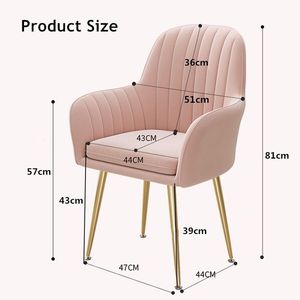 厂价扶手椅经典北欧天鹅绒现代玫瑰金底座餐厅椅 - Product Image 6