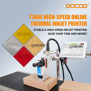 Для Docod OEM/ODM T180E онлайн термальный струйный принтер зашифрованная версия с 1 Ricoh печатающей головкой, Кодирование даты, печать штрих-кодов, Mach - Product Image 2