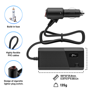 DC 12V 24V CPAP Cargador de coche Voltaje ajustable Adaptador de cargador de coche de uso generalizado con salida USB C USB A para dispositivos inteligentes de teléfono - Product Image 2