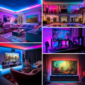 IP65防水16.4ft/5m 24Vカラー変更フレキシブルマルチカラーテレビ寝室パーティー用4200LED FCOB COBストリップライト