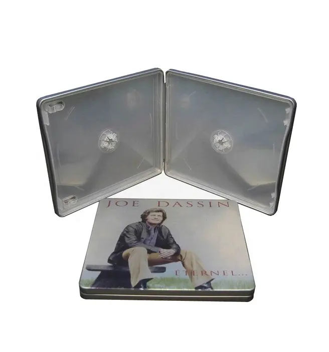 Square Shape CD Tin Case DVD box With PP tray for 1CD or 2CDs
