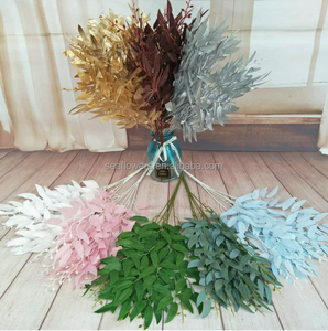 ต้นไม้ใบไม้เทียมสีเขียวพร้อมก้านพลาสติกสำหรับตกแต่งวันขอบคุณพระเจ้าและอีสเตอร์2025ใหม่การปรับแต่ง - Product Image 2
