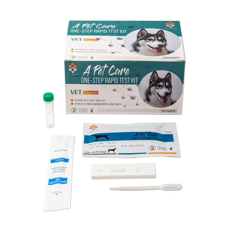 Livraison rapide test professionnel pour animaux de compagnie canin détection rapide Ehrlichia/Babesia/Anaplasma anticorps EHR/BAB/ANA Combo Test