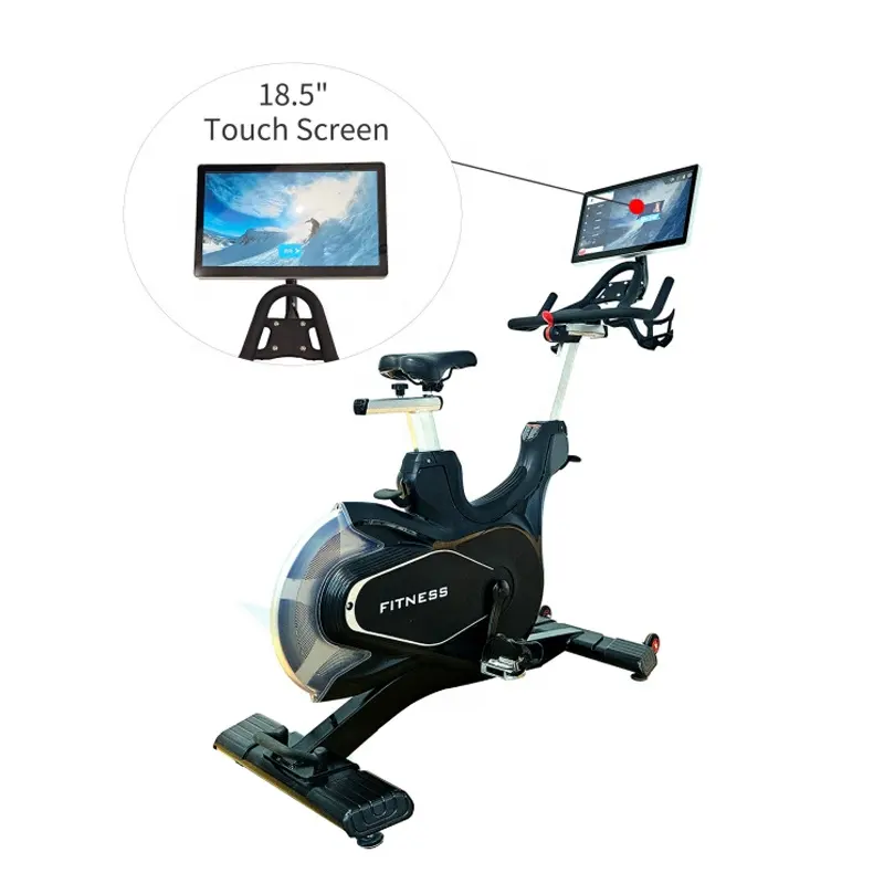 Muskelwagen Kardio Fitnessgeräte 18,5 Zoll berührungsbildschirm Spin-Spin-Workout-Bike zu verkaufen
