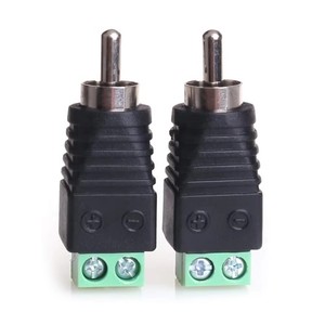 Cable RCA sin soldadura adaptador de Audio Phono RCA macho enchufe a AV tornillo Terminal Audio Video altavoz Cable AV Jack conectores - Product Image 5