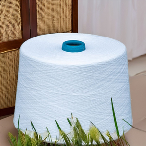 Großhandel High Tenacity Raw White TC 80% Polyester 20% Baumwolle Mischgarn Hochwertige Stoffe Garn zum Stricken von Unterwäsche - Product Image 1