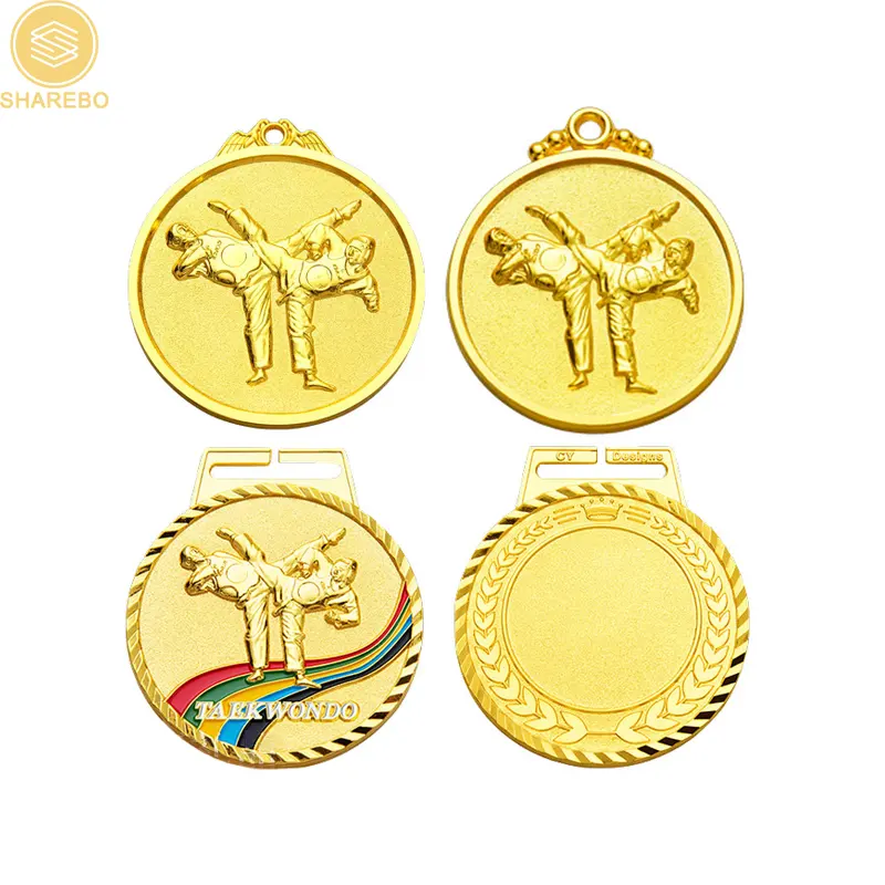 Médaille taekwondo artisanat en métal européen médailles chinoises fabricants graver médaille sport