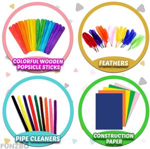 1000Pcs Assorted <strong>All</strong> in One Arts and Crafts Jar Kids Craft Set for DIY Projects Kids Craft Set Diy Educational <strong>Toys</strong> - Product Image 4
