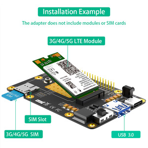 Cappello Base 3G/4G & LTE per Raspberry/ Asus Tinker Board/ Samsung ARTIK /Rock64 Media/Liber scheda computer con ventola di raffreddamento della rete - Product Image 3