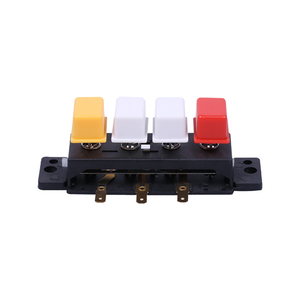 Interruttore a tastiera per pianoforte a 4 pulsanti in ottone elettronico in materiale plastico a 3 velocità Combinazione 1 no1nc Max 250V per elettrodomestici