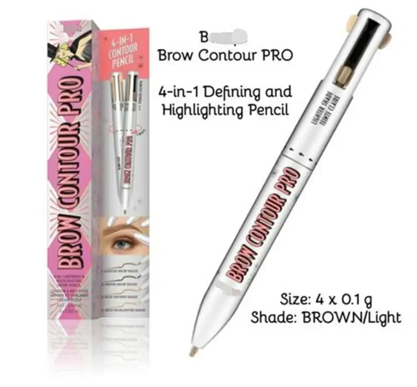 Beauty Versatile Touch Up 4-en-1 Maquillage Crayon à sourcils multicolore Eyeliner Highlight Lip Liner 4 In One Makeup Pen