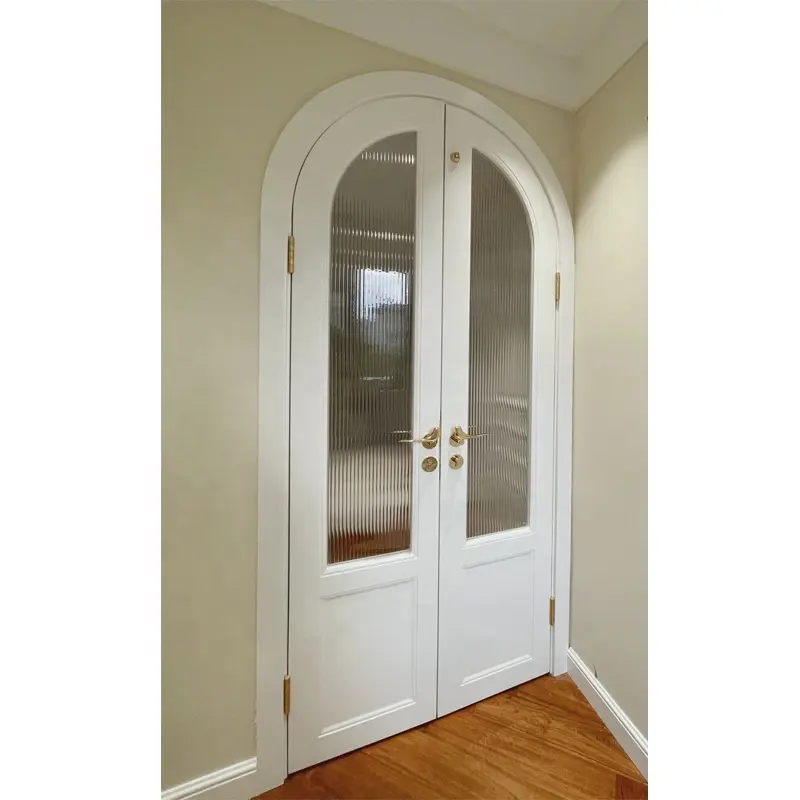 Casa moderna camera interna impermeabile legno plastica in legno massello porta di vetro personalizzata