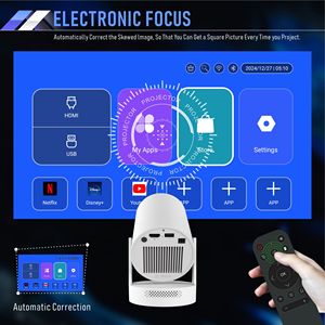 HY300 Pro Plus新着ホームシアター720PビデオポータブルプロジェクタースマートAndroid 11.0 WIFIクアッドコアミニProyector - Product Image 5