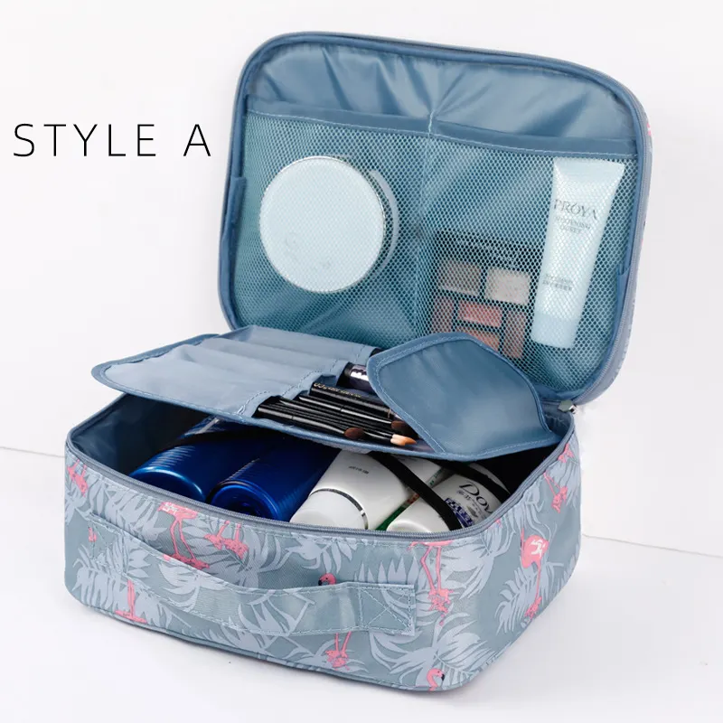 Bolsa de cosméticos para viagem, organizador de maquiagem para viagens à prova d'água