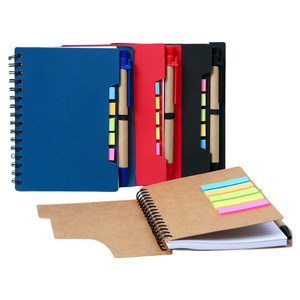 Personalised <strong>Notebook</strong> <strong>With</strong> Pen Custom Logo Spiral <strong>Notebook</strong> Kraft Paper <strong>Notebooks</strong> <strong>With</strong> Sticky Notes - Product Image 5
